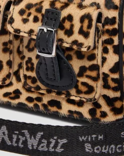 Mini Top Handle Leoparden Tasche in Schwarz & Tan