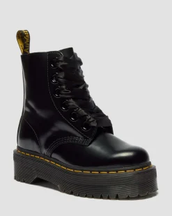 Molly Plateau Stiefel in Schwarz