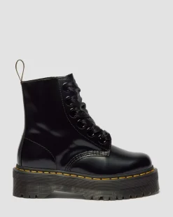Molly Plateau Stiefel in Schwarz