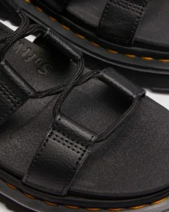 Nartilla Leder Gladiatorsandalen in Schwarz