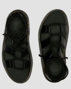 Nartilla Leder Gladiatorsandalen in Schwarz