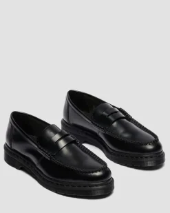 PENTON MONOCHROMER GLATTLEDER LOAFER in Schwarz