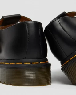 Polley Glattleder Mary Jane Schuhe in Schwarz