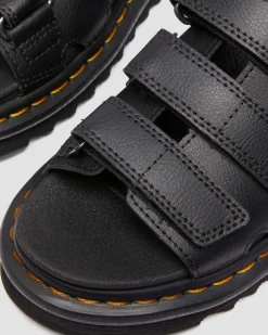 Raine Slide Athena Leder Sandalen in Schwarz