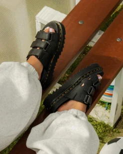 Raine Slide Athena Leder Sandalen in Schwarz