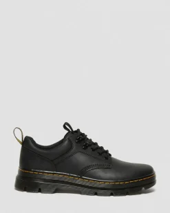 Reeder Wyoming Leder Utility Schuhe in Schwarz