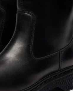 Rejena Hi Old Harness Leder Stiefel in Schwarz
