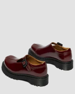 Rejena Mary Jane Lackleder Schuhe in Cherry Red