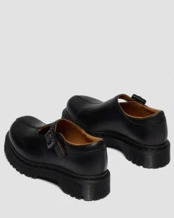 Rejena Mary Jane Old Harness Leder Schuhe in Schwarz