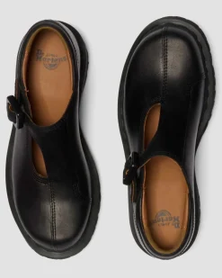 Rejena Mary Jane Old Harness Leder Schuhe in Schwarz