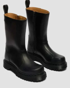 Rejena Old Harness Leder Stiefel in Schwarz