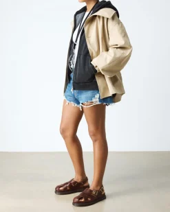 San Fisherman Leder Sandalen in Butterscotch