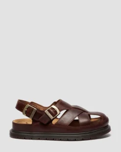 San Fisherman Leder Sandalen in Butterscotch
