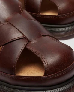 San Fisherman Leder Sandalen in Butterscotch