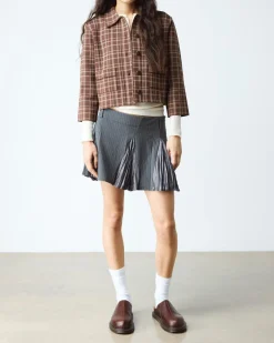 SAN LEDER MULES in Braun