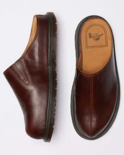 SAN LEDER MULES in Braun