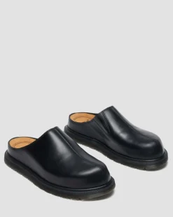 SAN LEDER MULES in Schwarz