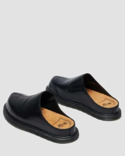 SAN LEDER MULES in Schwarz