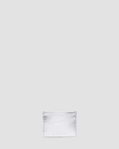 Silver Metallic Patent Lamper Kartenhalter in Silber