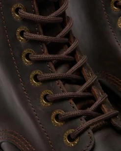 Sinclair Crazy Horse Leder Plateaustiefel in Dunkelbraun