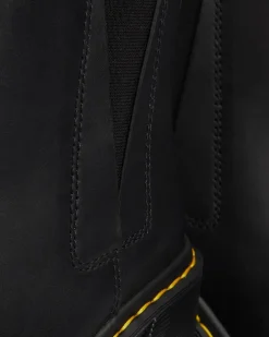 Spence Leder Chelsea-Stiefel mit Absatz in Schwarz