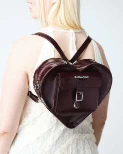 Vegane Herzförmige Tasche in Cherry Red