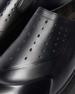 VENT XX02 Leder Mules in Schwarz