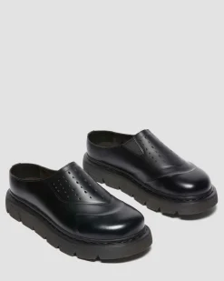 VENT XX02 Leder Mules in Schwarz