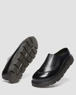 VENT XX02 Leder Mules in Schwarz