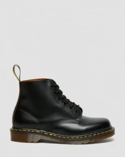 Vintage 101 Quilon Leder Stiefeletten in Schwarz