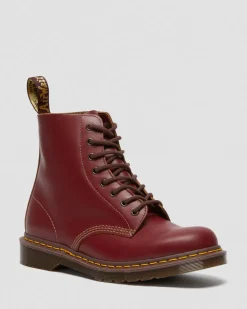 Vintage 1460 Quilon Leder Stiefeletten in Rot