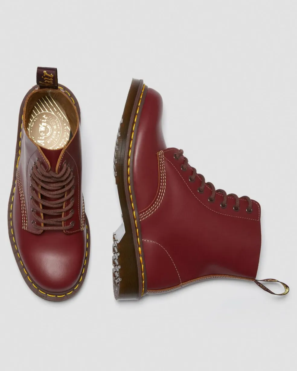 Vintage 1460 Quilon Leder Stiefeletten in Rot