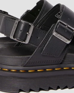 Voss II Athena Leder Riemensandalen in Schwarz