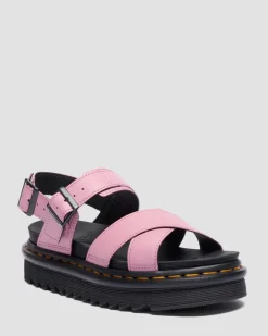 Voss II Athena Leder Riemensandalen in Dusty Rose Pink