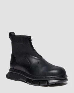 14XX QUBIST STIEFEL MIT REISSVERSCHLUSS in Schwarz