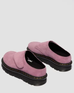 Zebzag Anywair Wildleder Plateau Mules in Dusty Rose Pink