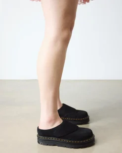 Zebzag Anywair Wildleder Mules in Schwarz