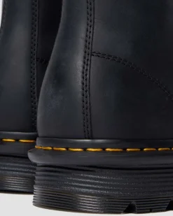 Zebzag Laceless Slip On Leder Stiefel in Schwarz