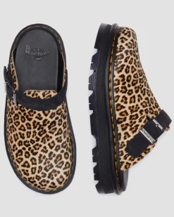 Zebzag Wildleder Casual Slingback Plateau Mules in Hellbraun