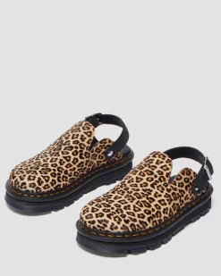 Zebzag Wildleder Casual Slingback Plateau Mules in Hellbraun