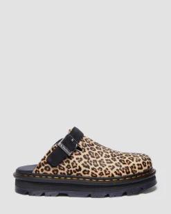 Zebzag Wildleder Casual Slingback Plateau Mules in Hellbraun