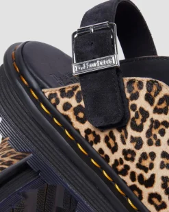 Zebzag Wildleder Casual Slingback Plateau Mules in Hellbraun