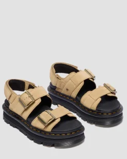 Zebzag Wildleder Sandalen in Tan