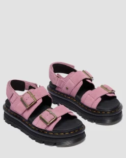 Zebzag Wildleder Sandalen in Dusty Rose Pink