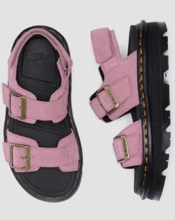 Zebzag Wildleder Sandalen in Dusty Rose Pink