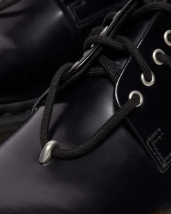 Zeffir 5-Ösen Leder Bex Schuhe in Schwarz