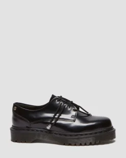 Zeffir 5-Ösen Leder Bex Schuhe in Schwarz